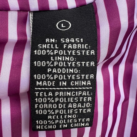 JANE ASHLEY PINK PURPLE QUILTED VEST SIZE LARGE NEW - Picture 6 of 11